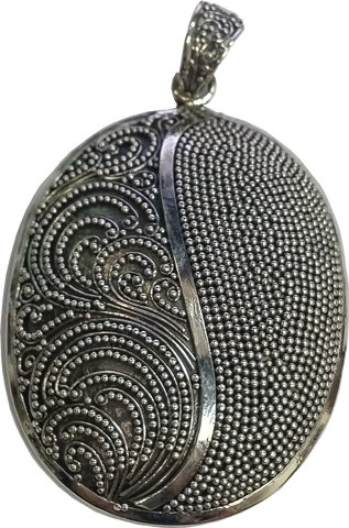 925 Sterling Silver Oval Pendant - Gifts Warehouse Outlet