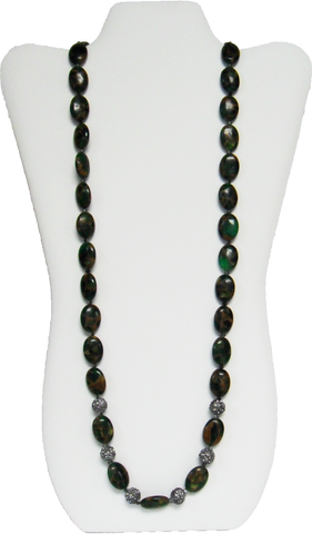 Fashion Necklace made of Gemstone and Crystal (Length 90cm) - Gifts Warehouse Outlet