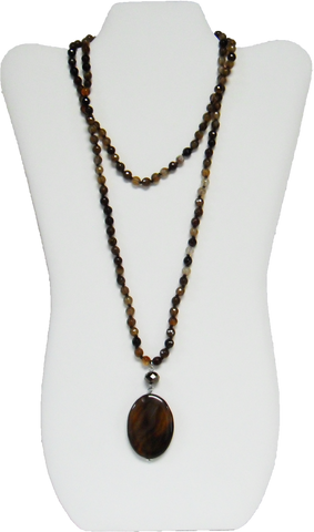 Fashion Necklace made of Gemstone (Length 95cm) - Gifts Warehouse Outlet